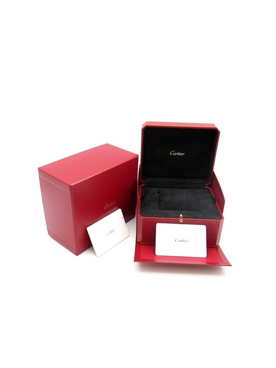Cartier Tank Must Watch, Large Model, Solarbeat  Cartier Tank Mast LM Watch Solar Beat Box SS Leather Silver Polished
